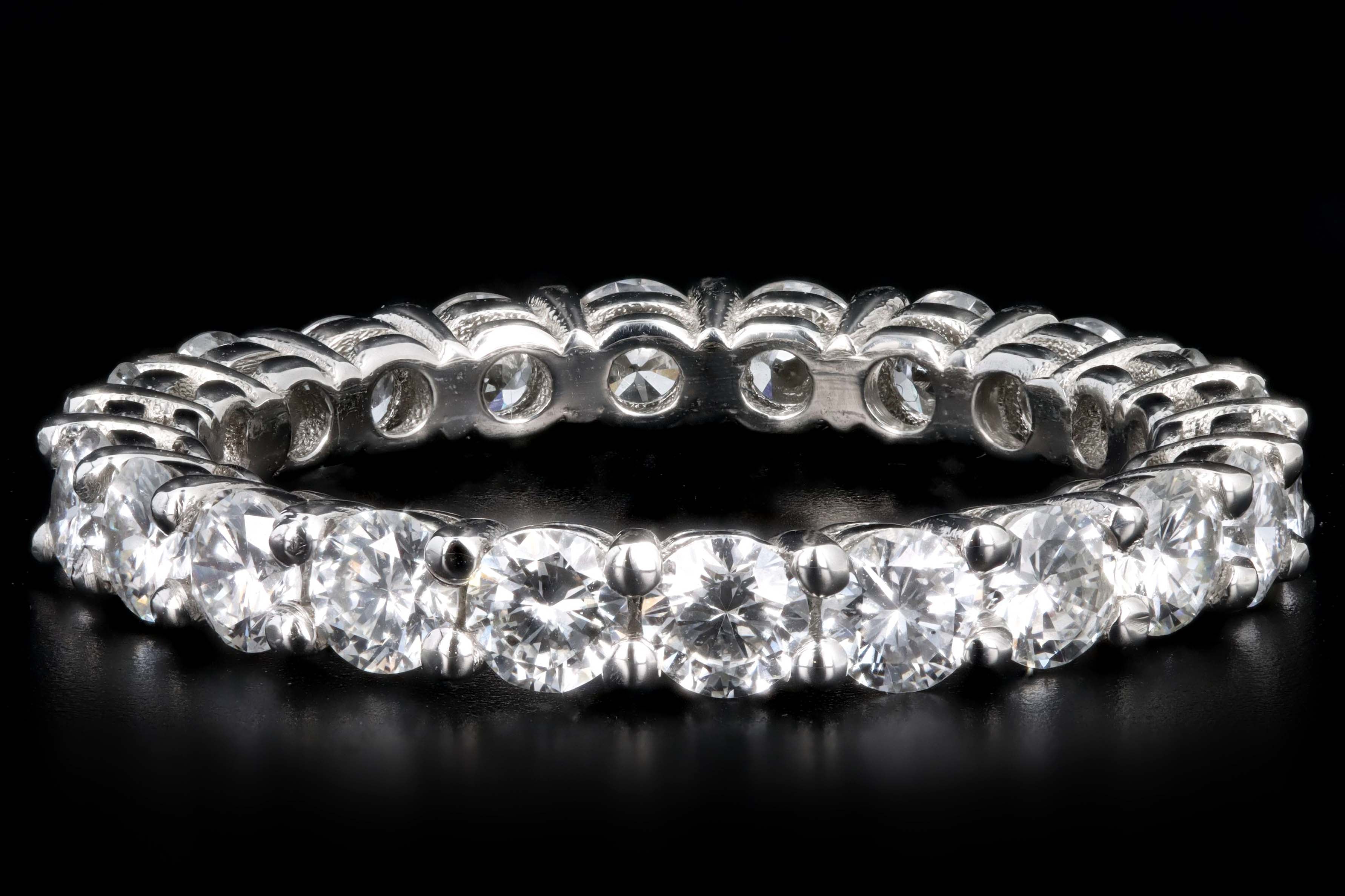 New Platinum 1.80 Carat Total Weight Diamond Eternity Band - Queen May