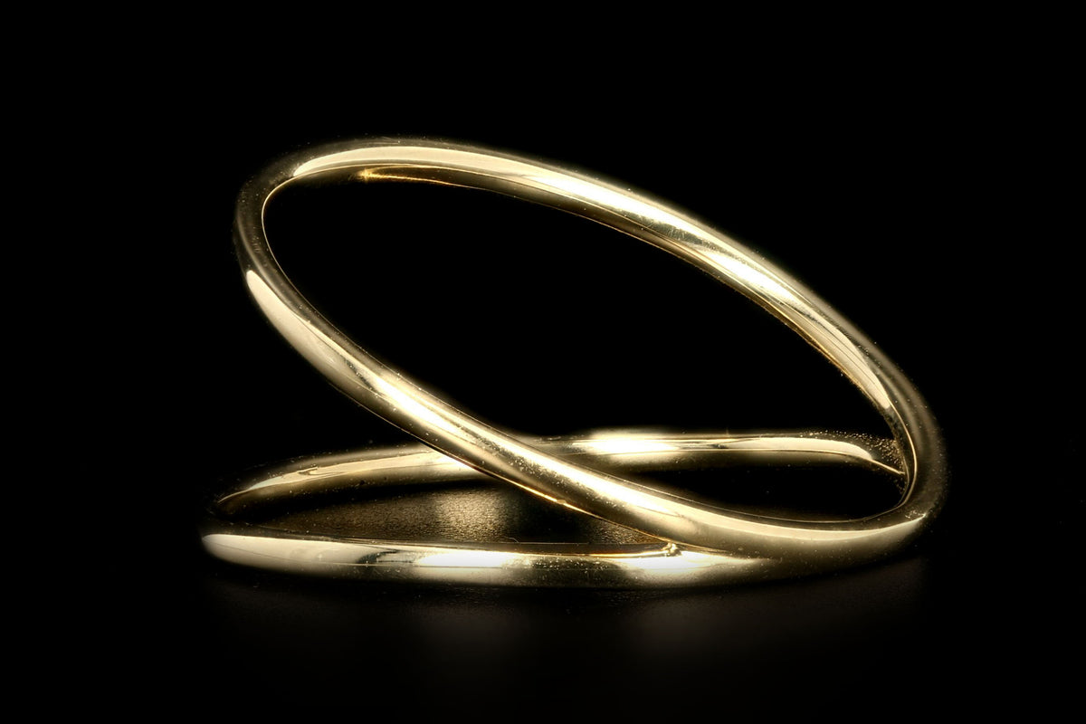14K Yellow Gold Double Row Wire Band - Queen May
