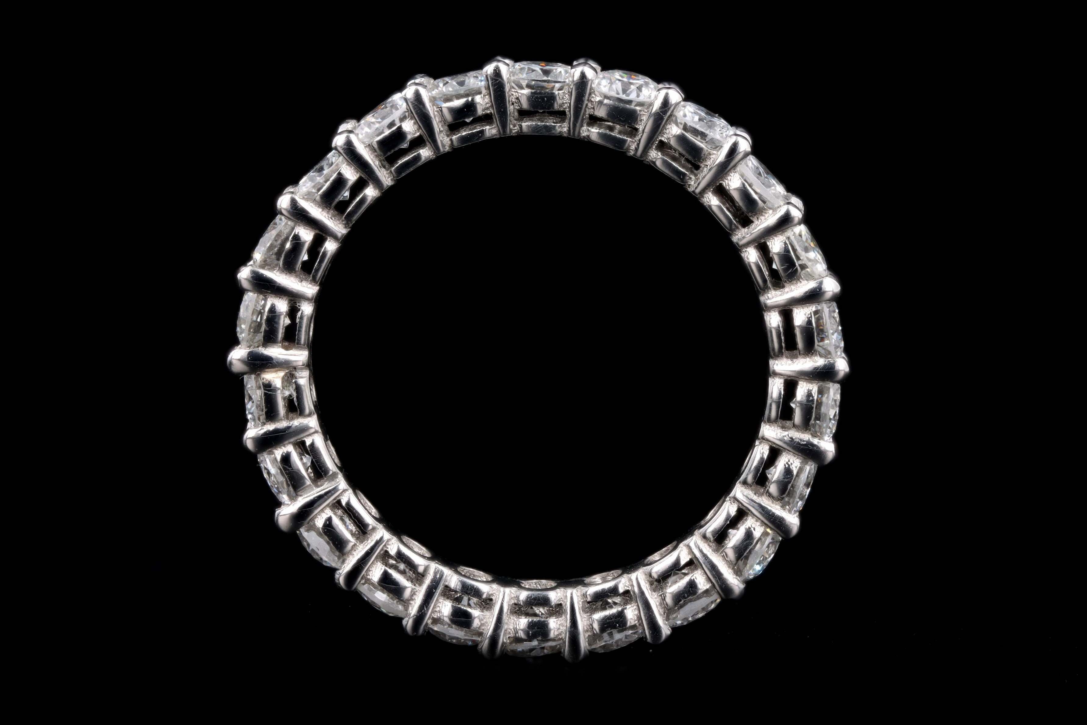 New Platinum 1.80 Carat Total Weight Diamond Eternity Band - Queen May