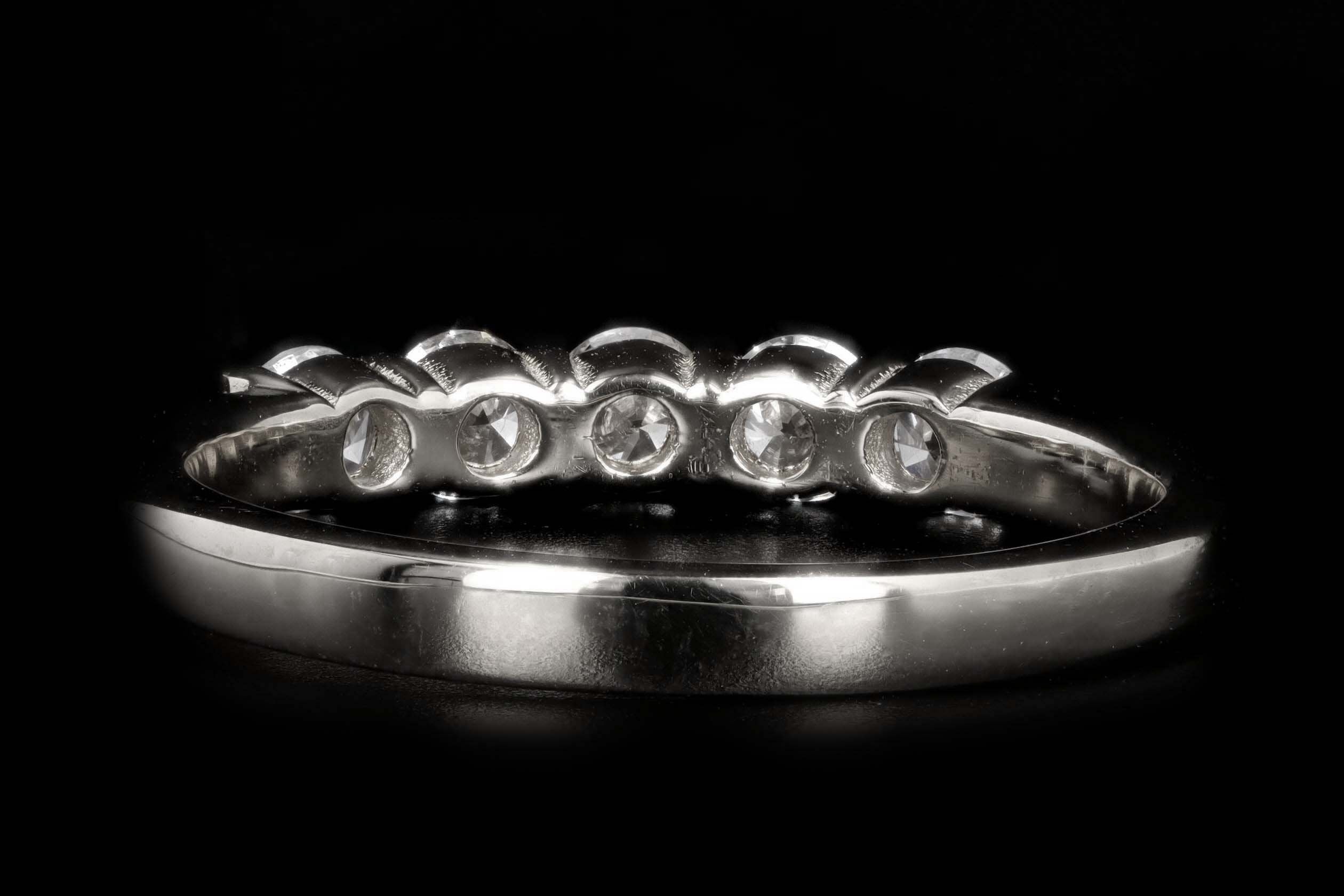 New Platinum .59 Carat Total Weight Diamond Five Stone Band - Queen May