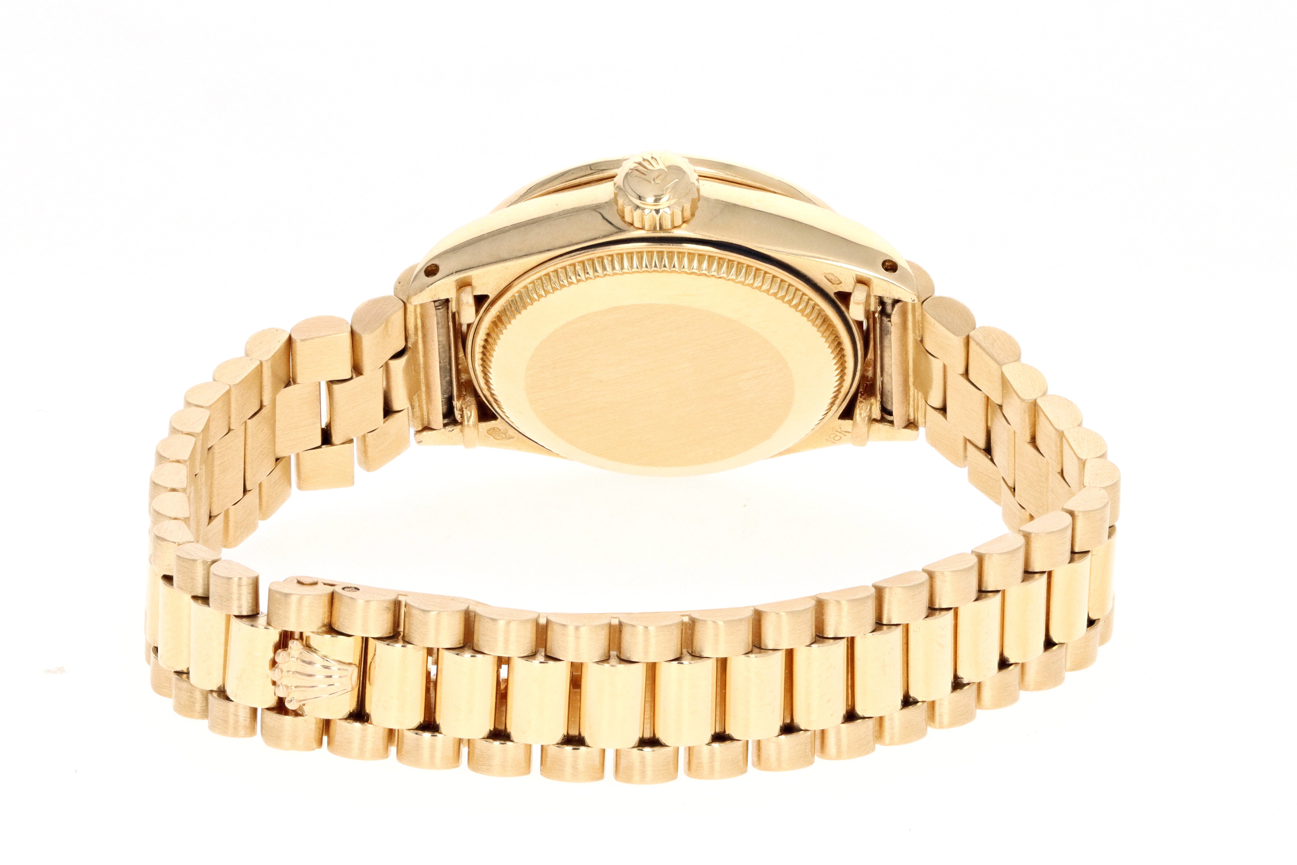 Rolex 18k yellow gold 26mm President Model 6917 - Queen May
