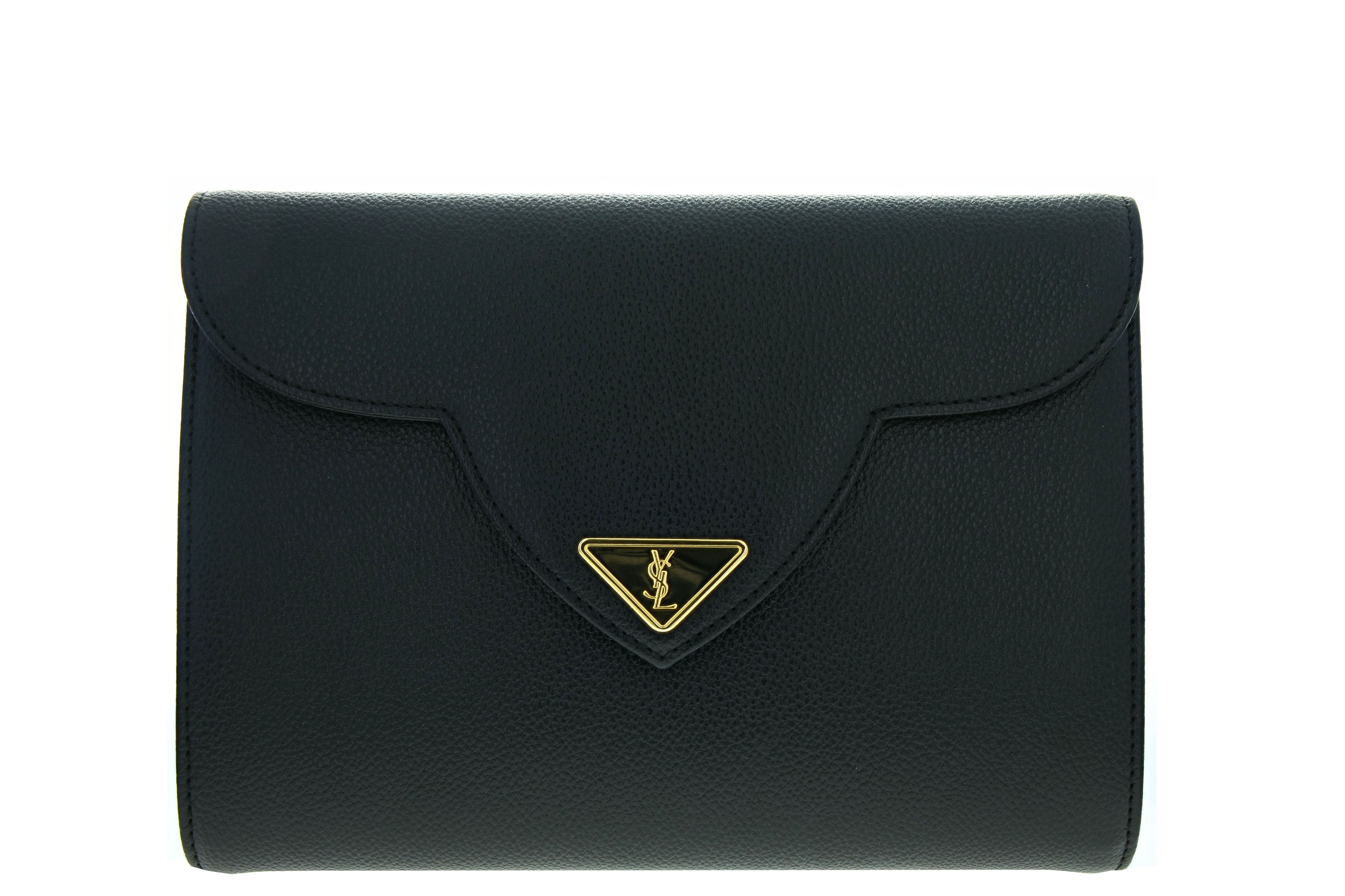 Vintage Saint Laurent Black Clutch - Queen May