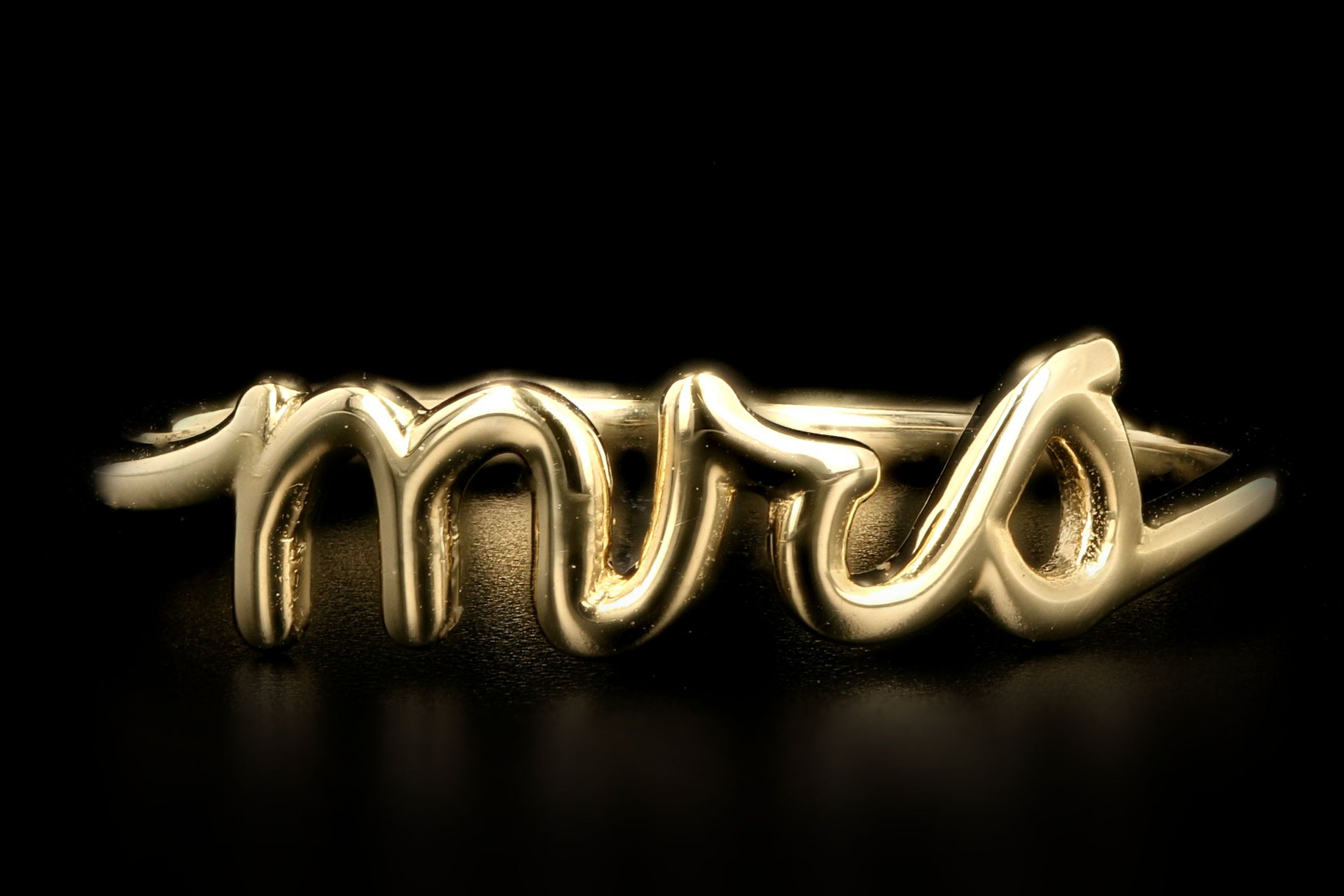 New 14K Yellow Gold Mrs. Ring - Queen May