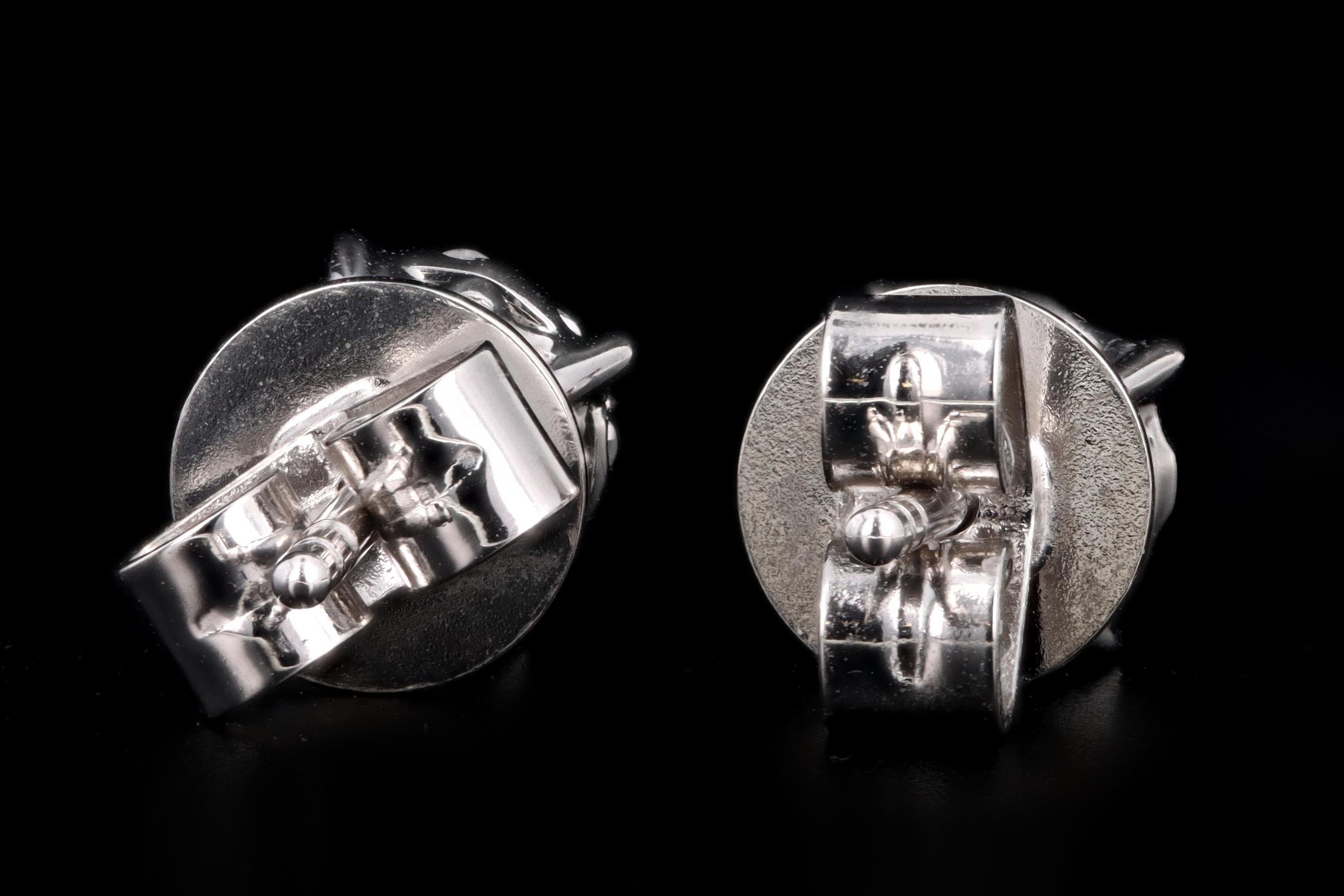 New 18K White Gold .25 Carat Total Weight Diamond Cluster Stud Earrings - Queen May
