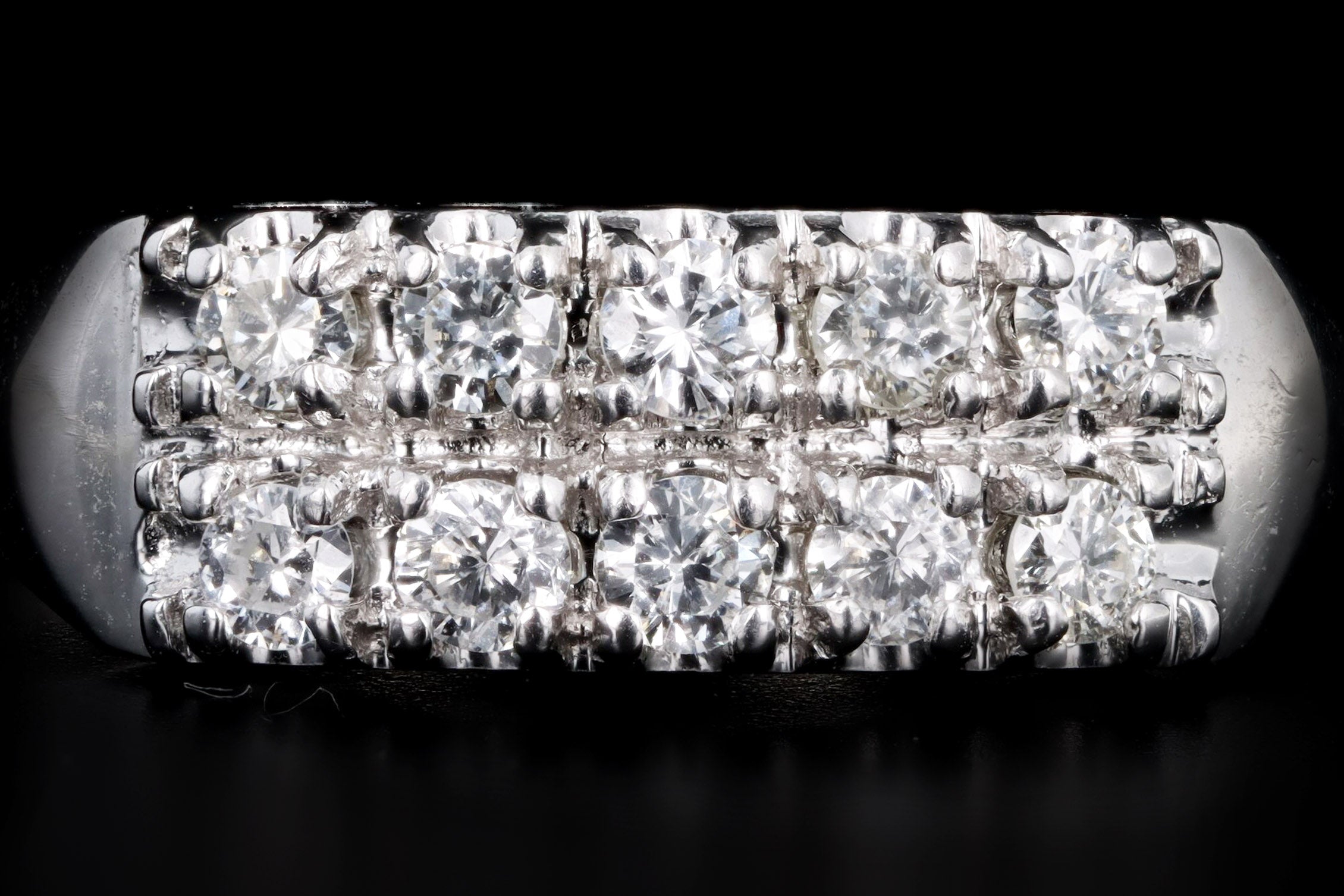 Modern 14K White Gold .50 Carat Total Weight Diamond Ring - Queen May