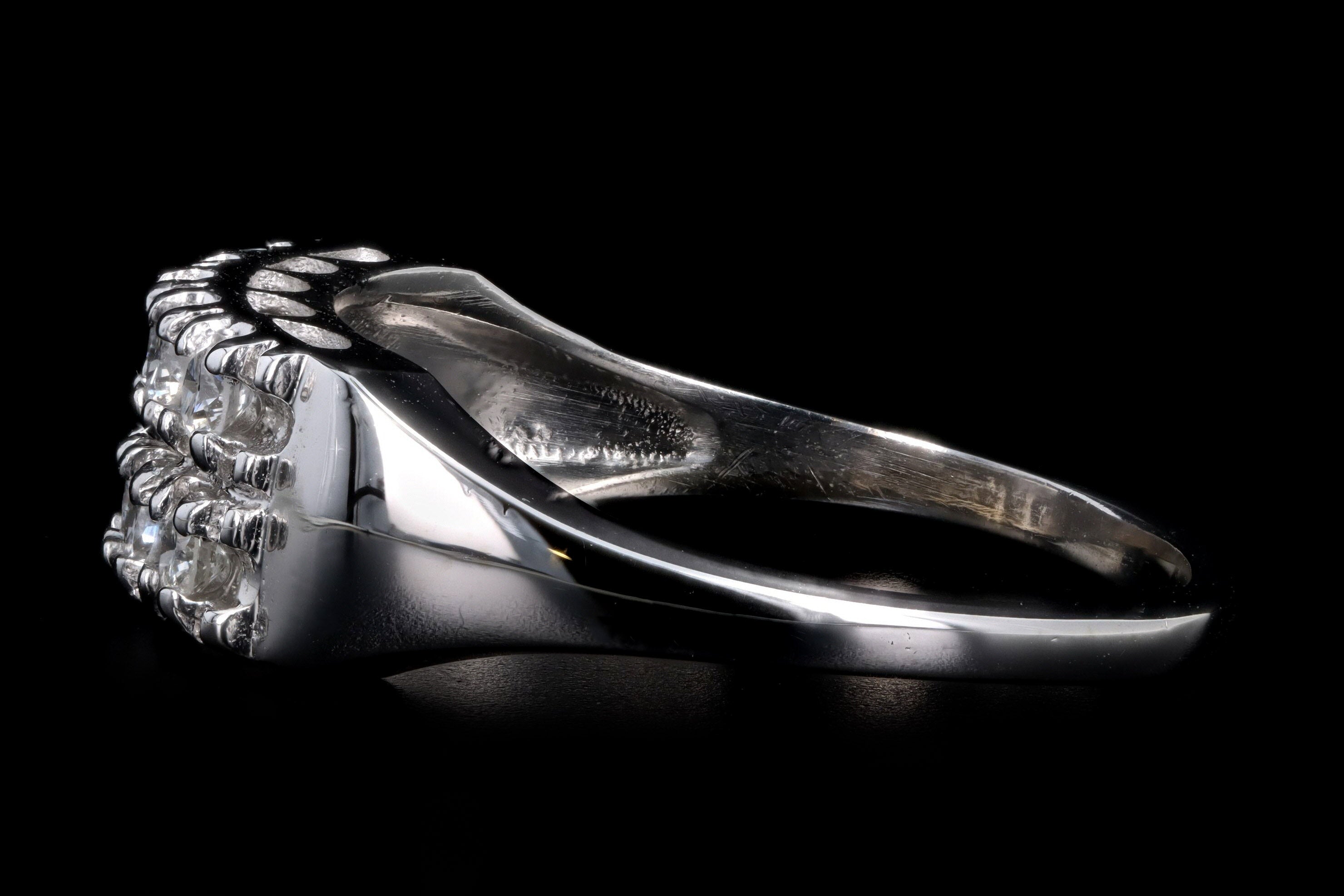 Modern 14K White Gold .50 Carat Total Weight Diamond Ring - Queen May