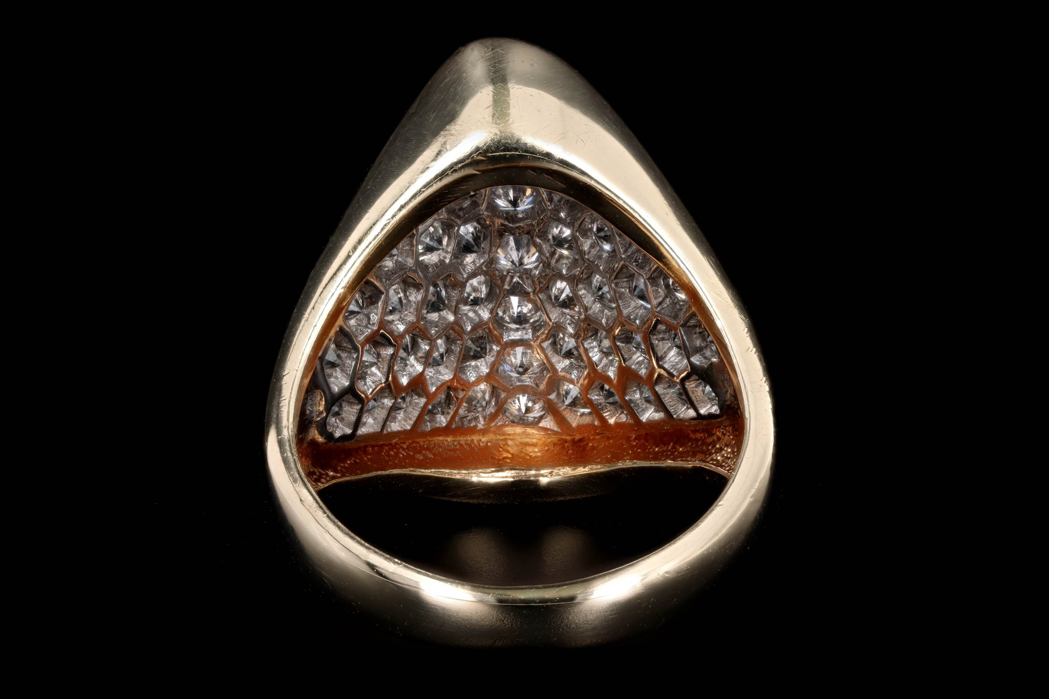 Vintage 14K Yellow Gold 2 Carat Total Weight Diamond Ring - Queen May