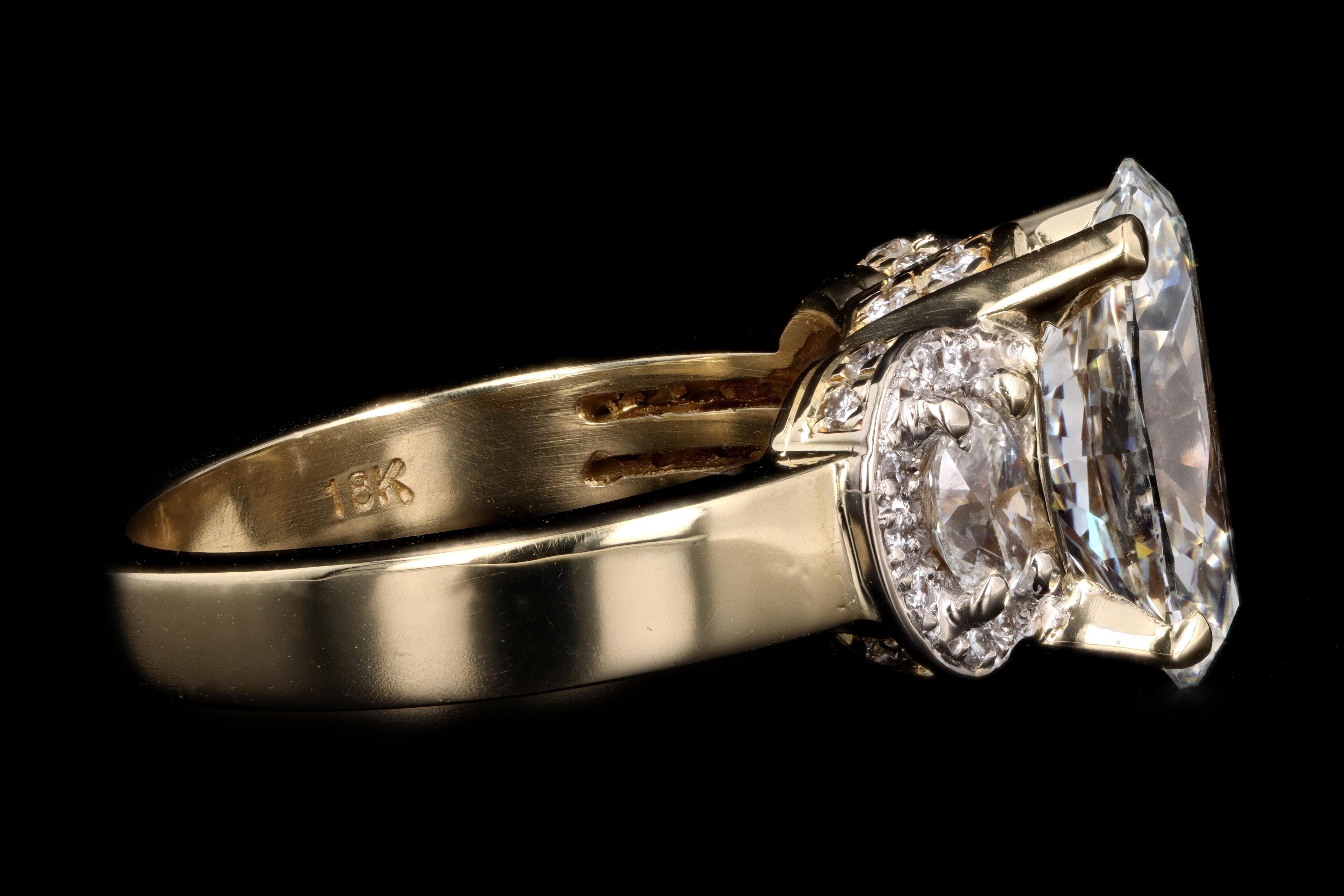 Modern Gregg Ruth 3.27 Carat Oval Diamond Engagement Ring GIA Certified - Queen May