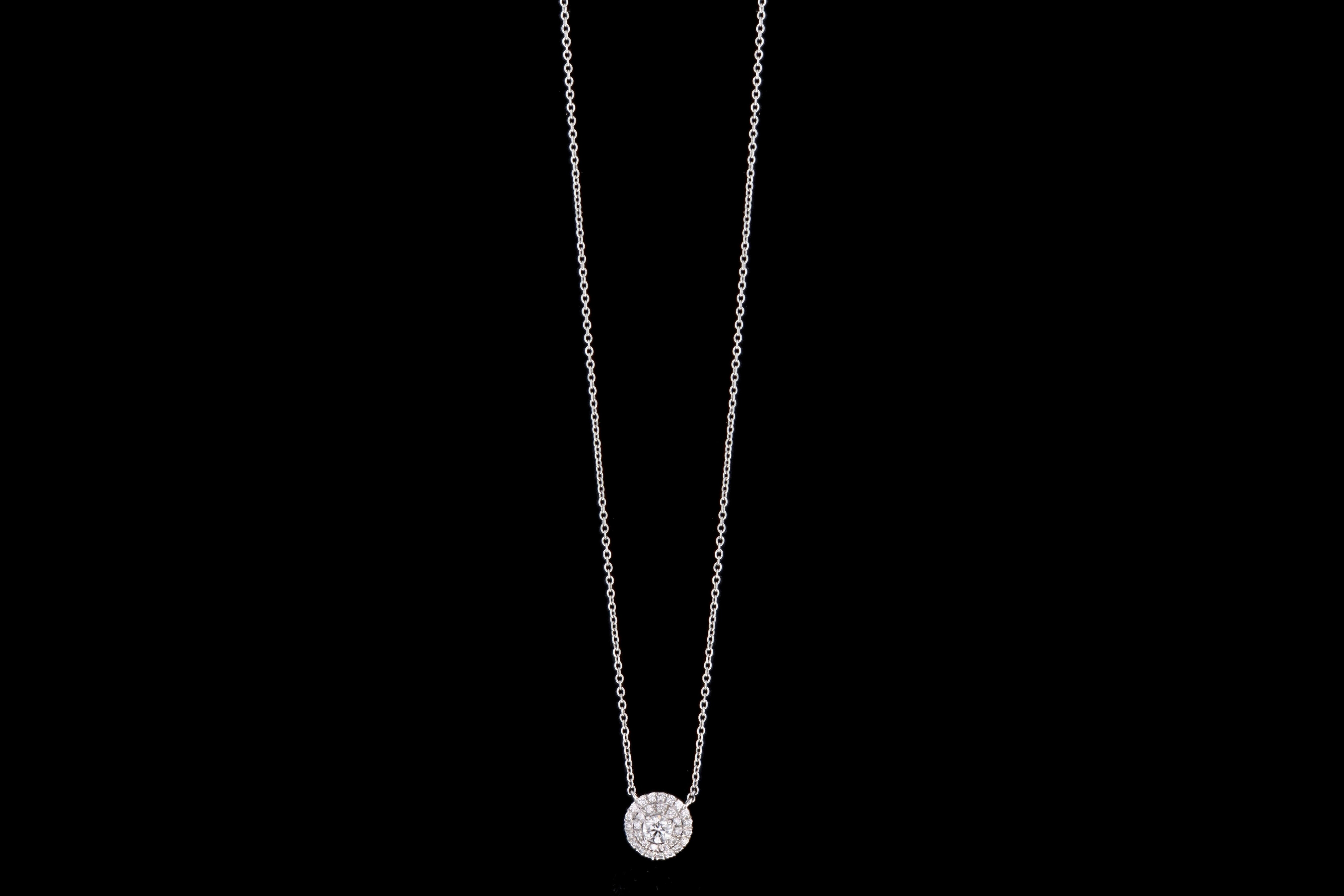 Tiffany & Co. Soleste Platinum Diamond Pendant Necklace - Queen May
