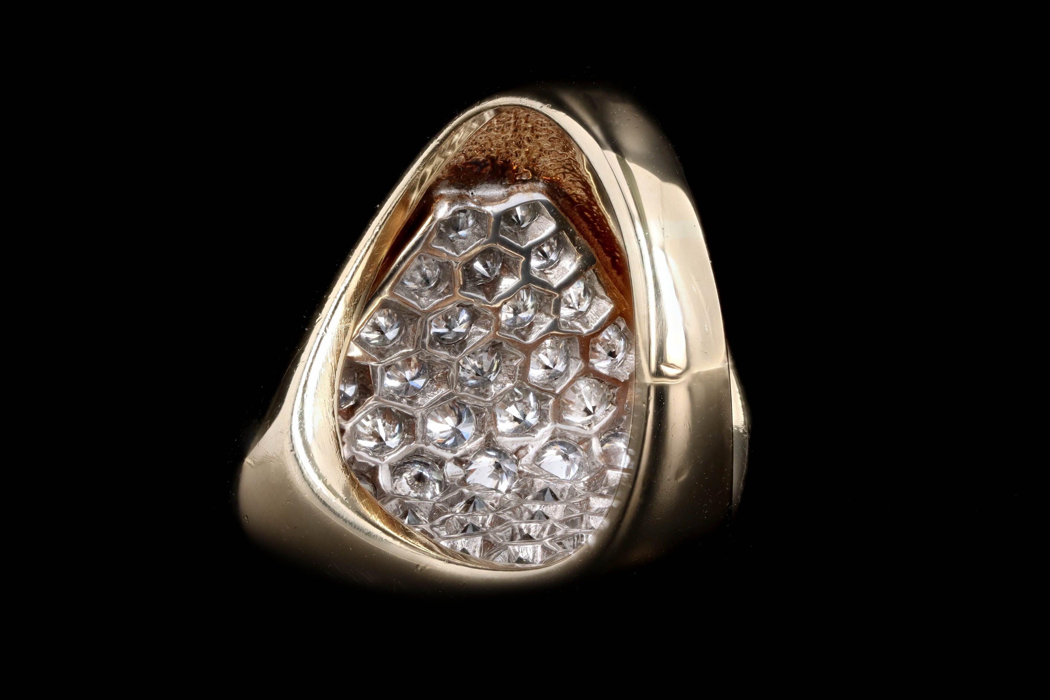 Vintage 14K Yellow Gold 2 Carat Total Weight Diamond Ring - Queen May