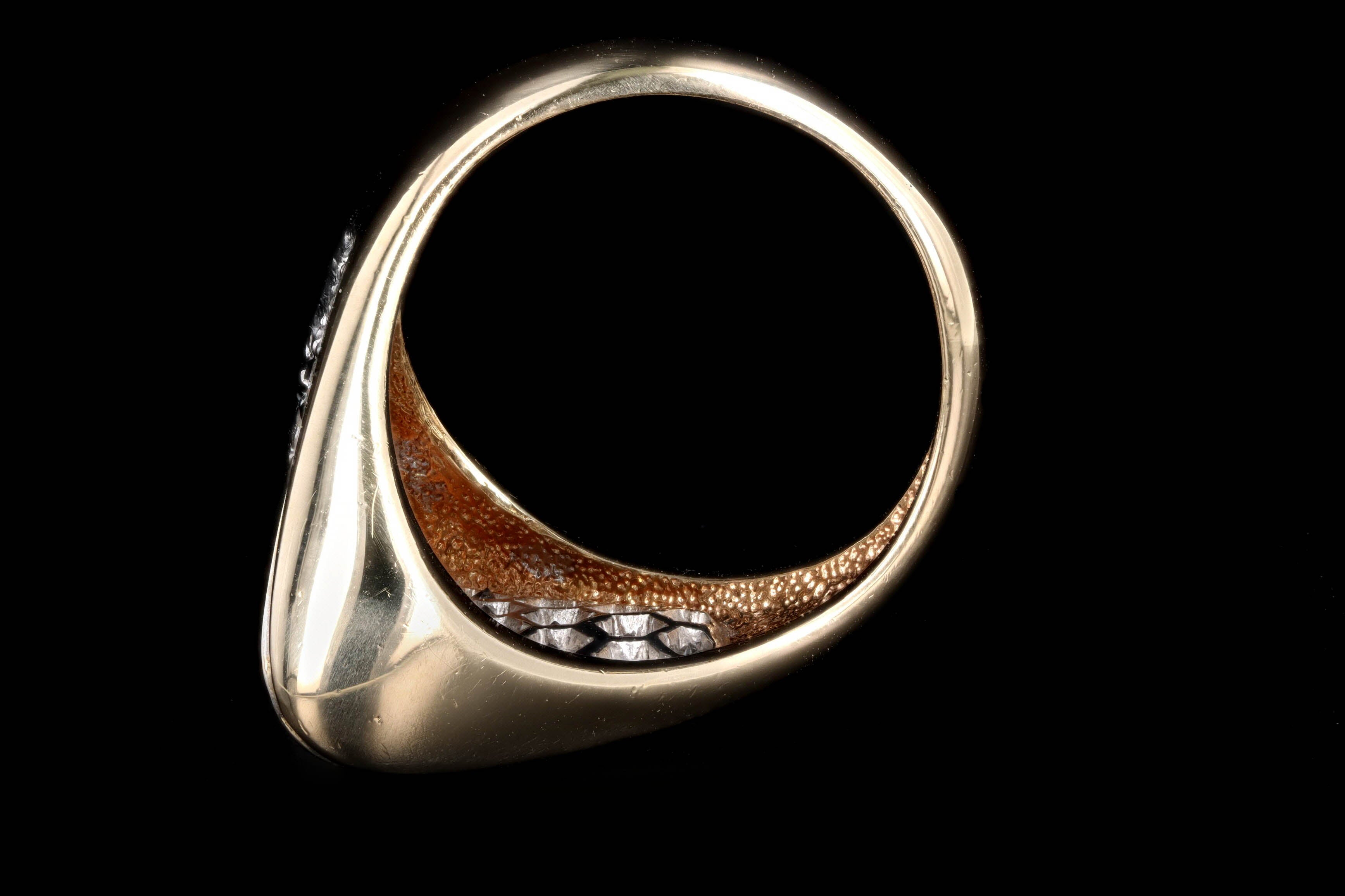 Vintage 14K Yellow Gold 2 Carat Total Weight Diamond Ring - Queen May