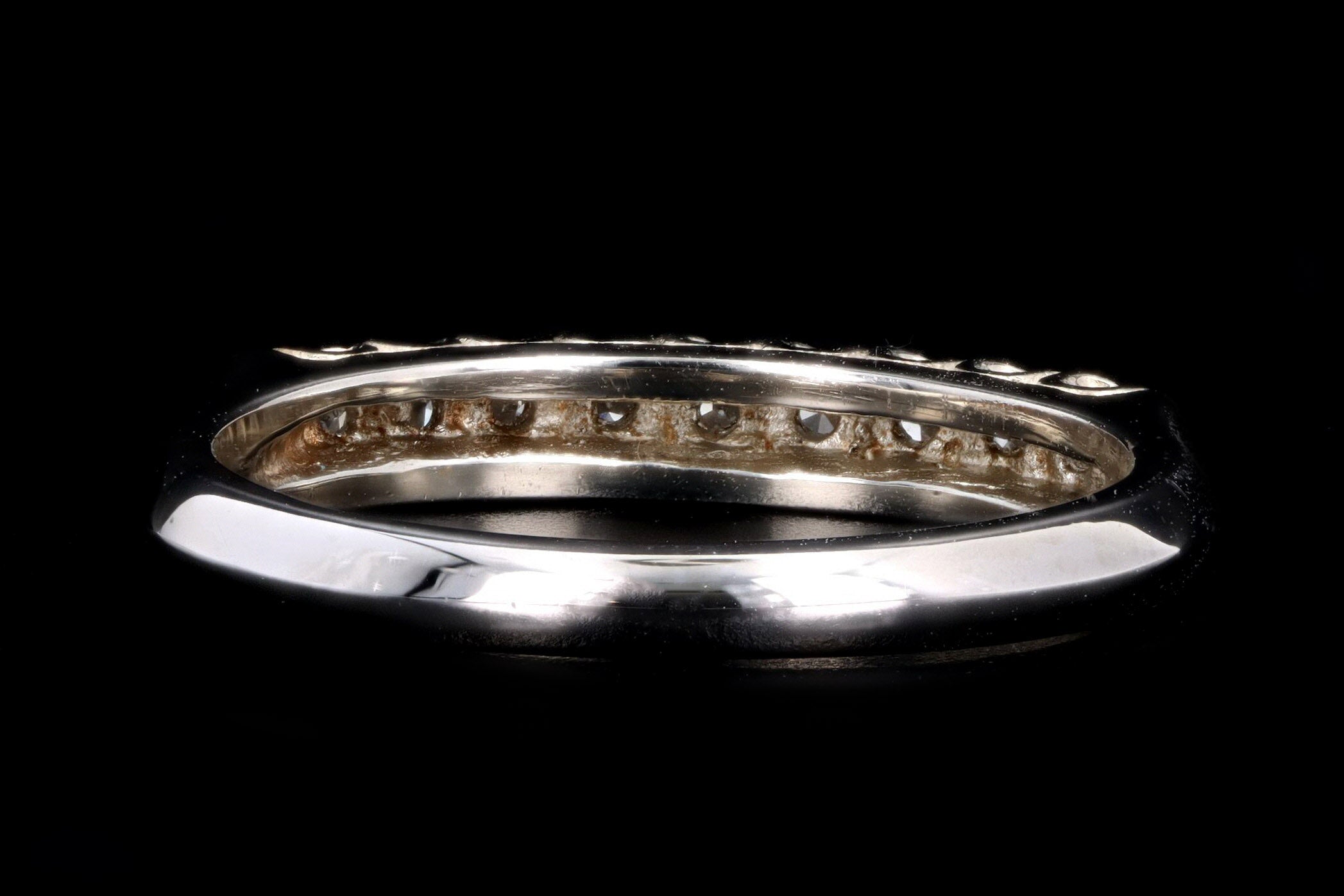 Vintage 14K White Gold .25 Carat Total Weight Diamond Wedding Band - Queen May