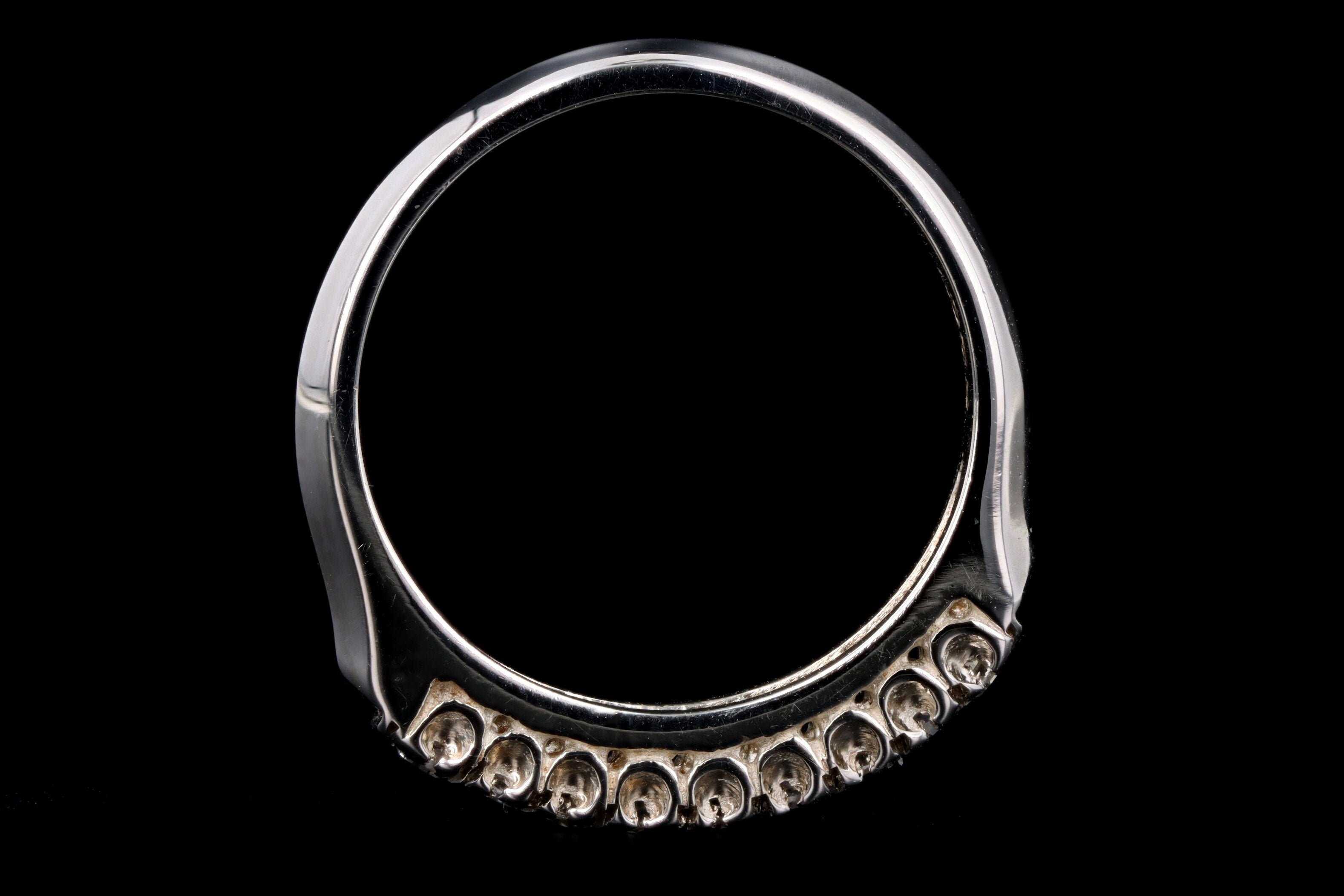 Vintage 14K White Gold .25 Carat Total Weight Diamond Wedding Band - Queen May