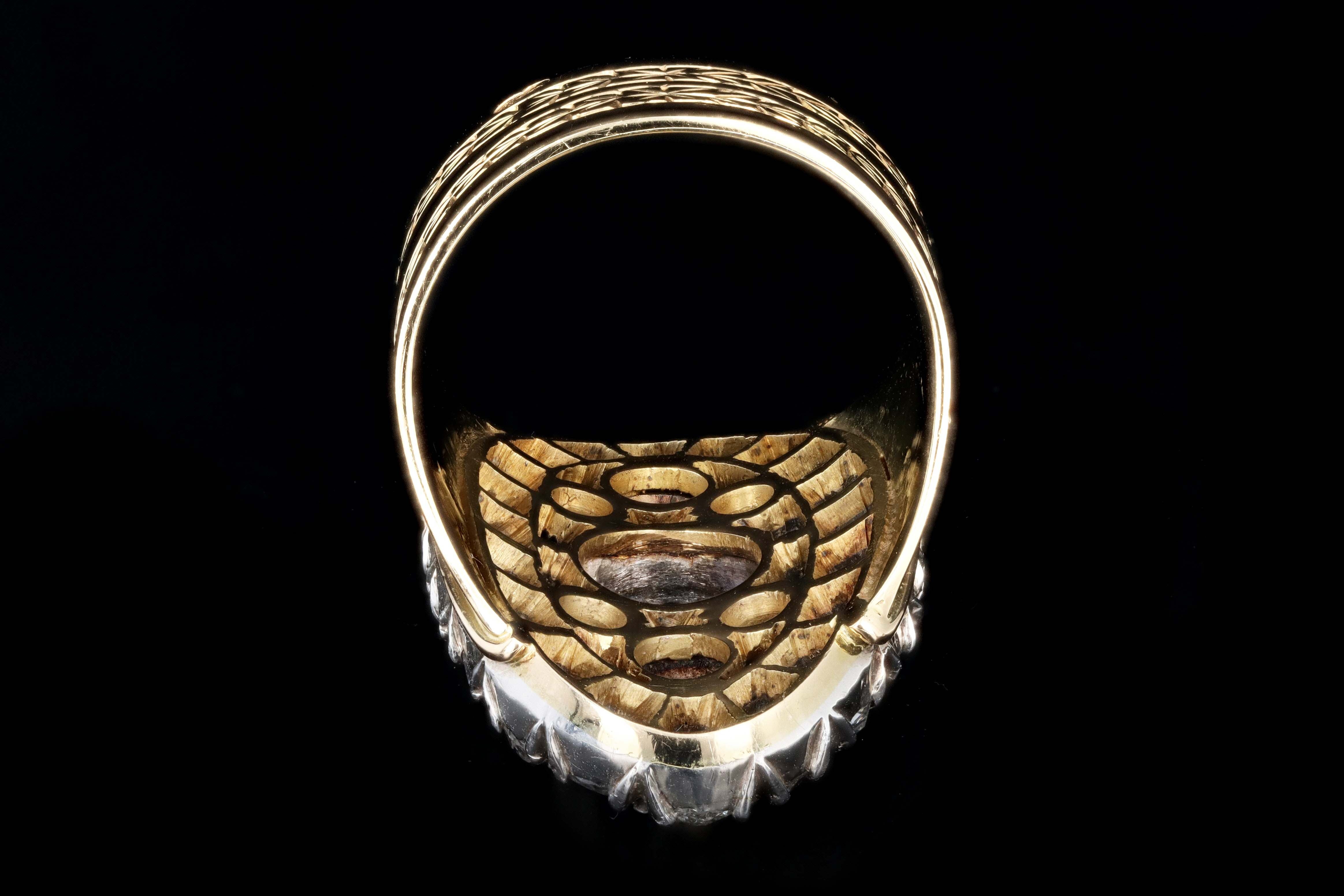 Victorian Sterling Silver & 22K Yellow Gold 3.13 Carat Natural No Heat Sapphire & Diamond Ring CGJ Certified - Queen May