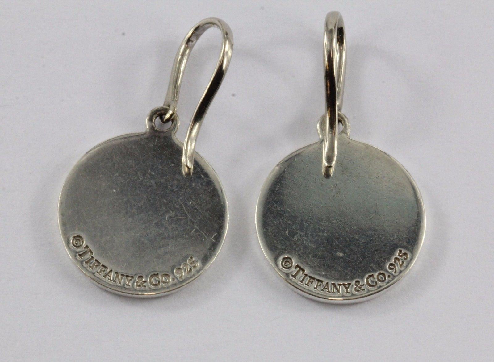 Tiffany & Co Sterling Silver Please Return to Tiffany New York Tag Earrings - Queen May