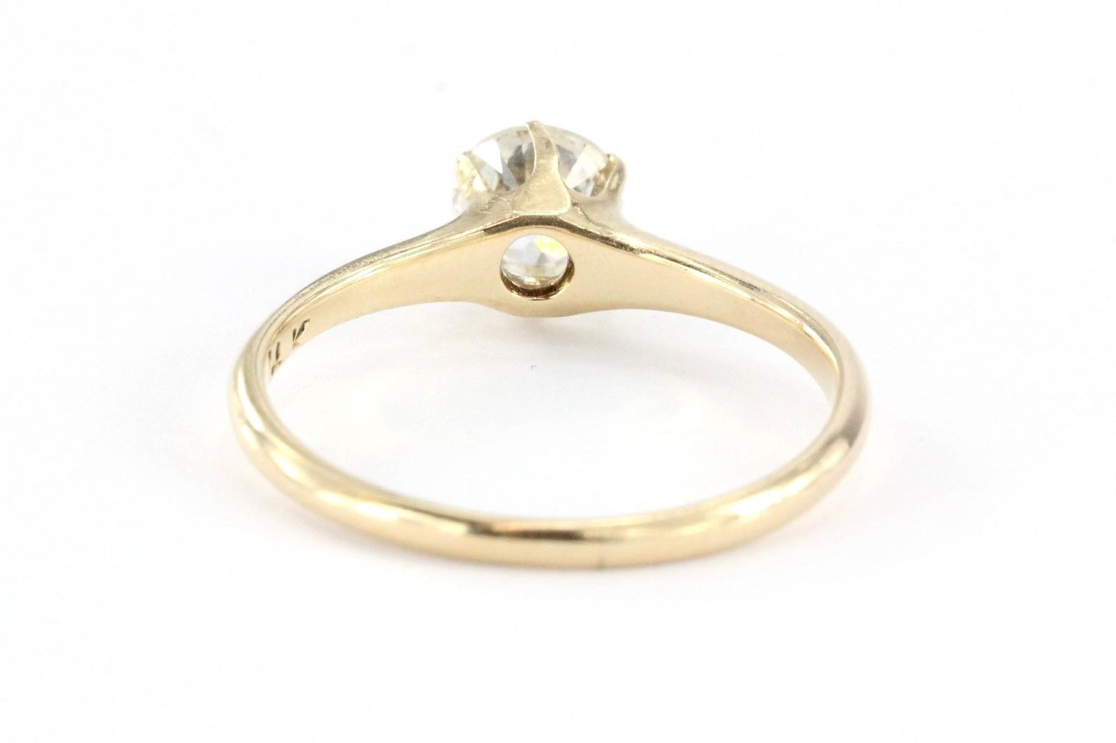 Antique Victorian 14K Gold .60 Carat Old Mine Diamond Engagement Ring - Queen May