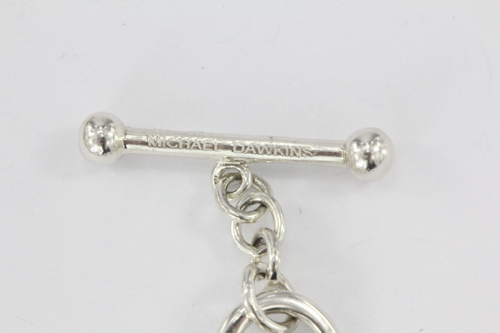 Michael Dawkins Large Sterling Snakeskin Oval Link Necklace 23" - Queen May