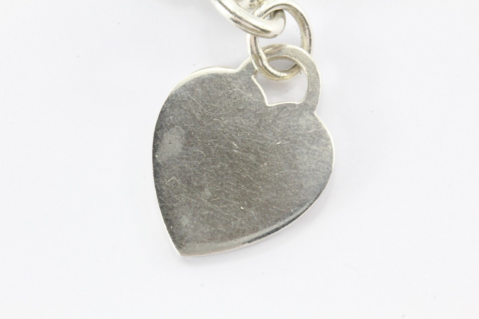 Tiffany & Co Sterling Silver Heart Tag Necklace 16" - Queen May