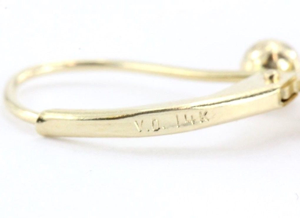 Vintage 14K Gold Amethyst Purple Carved Egyptian Scarab Earrings - Queen May