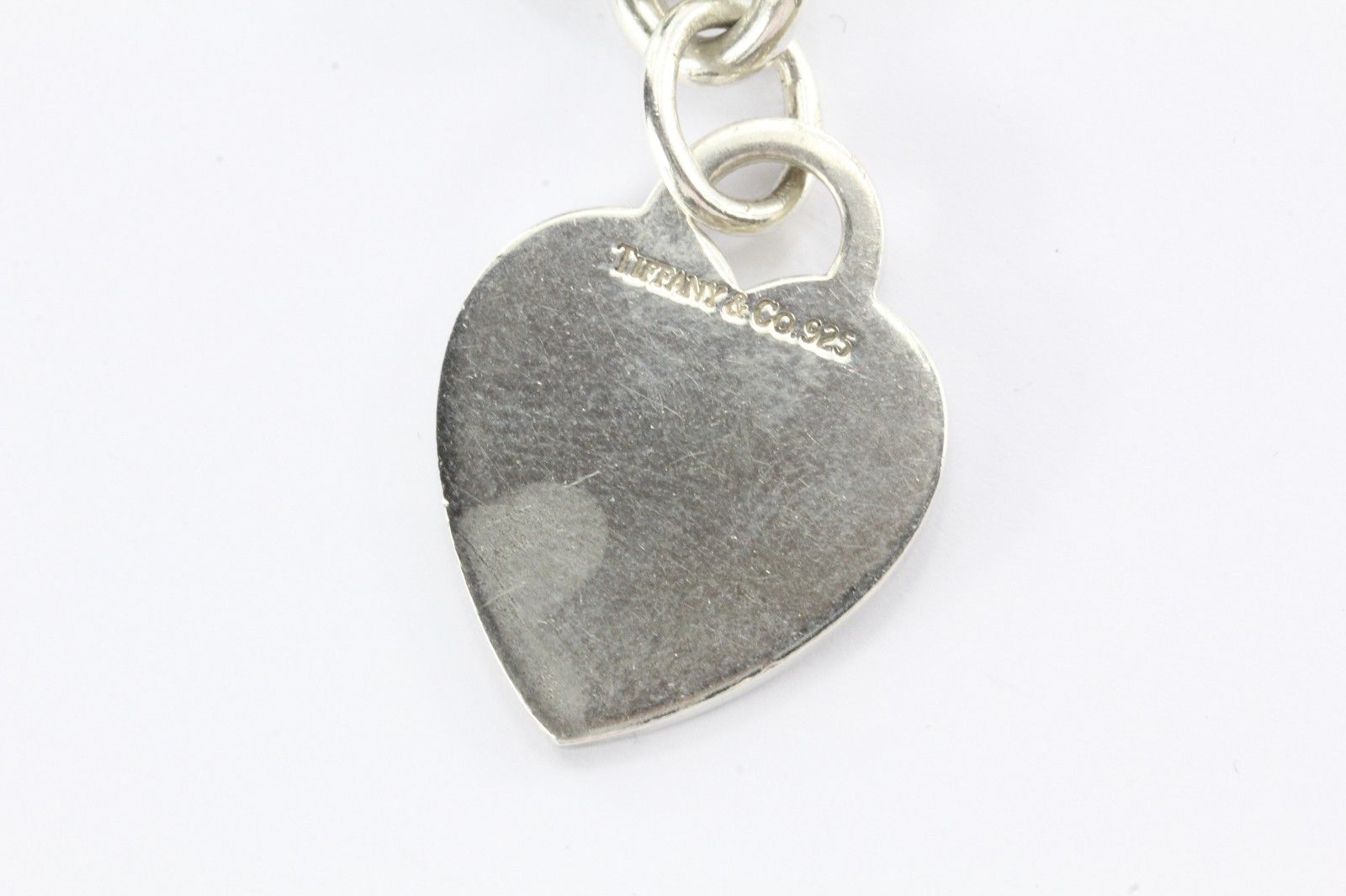 Tiffany & Co Sterling Silver Heart Tag Necklace 16" - Queen May