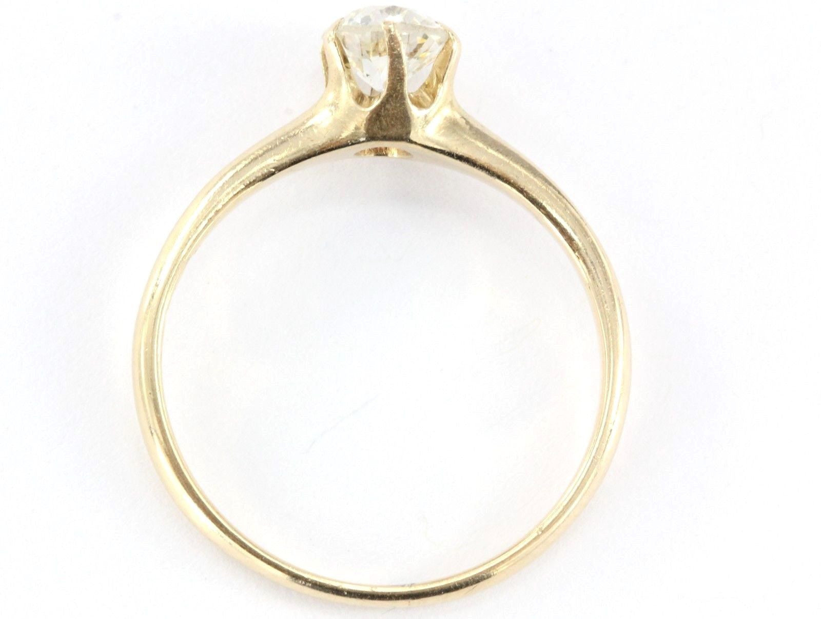 Antique Victorian 14K Gold .60 Carat Old Mine Diamond Engagement Ring - Queen May