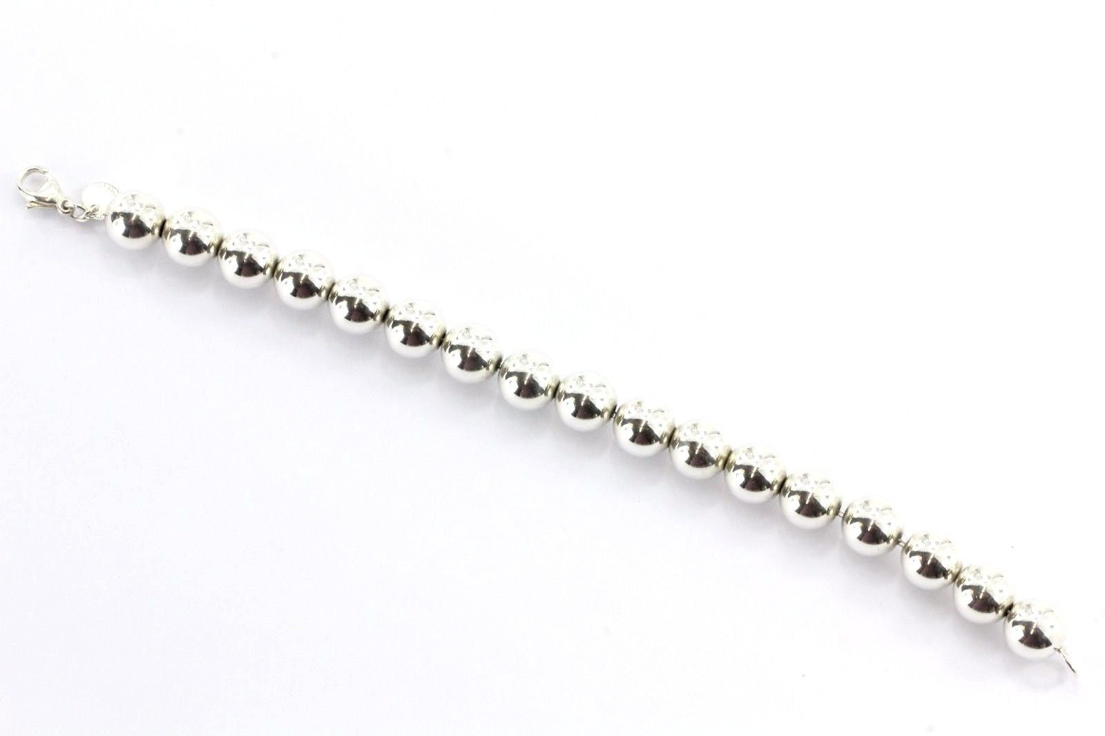 Tiffany & Co Sterling Silver 10mm Ball Bracelet 7.25" - Queen May