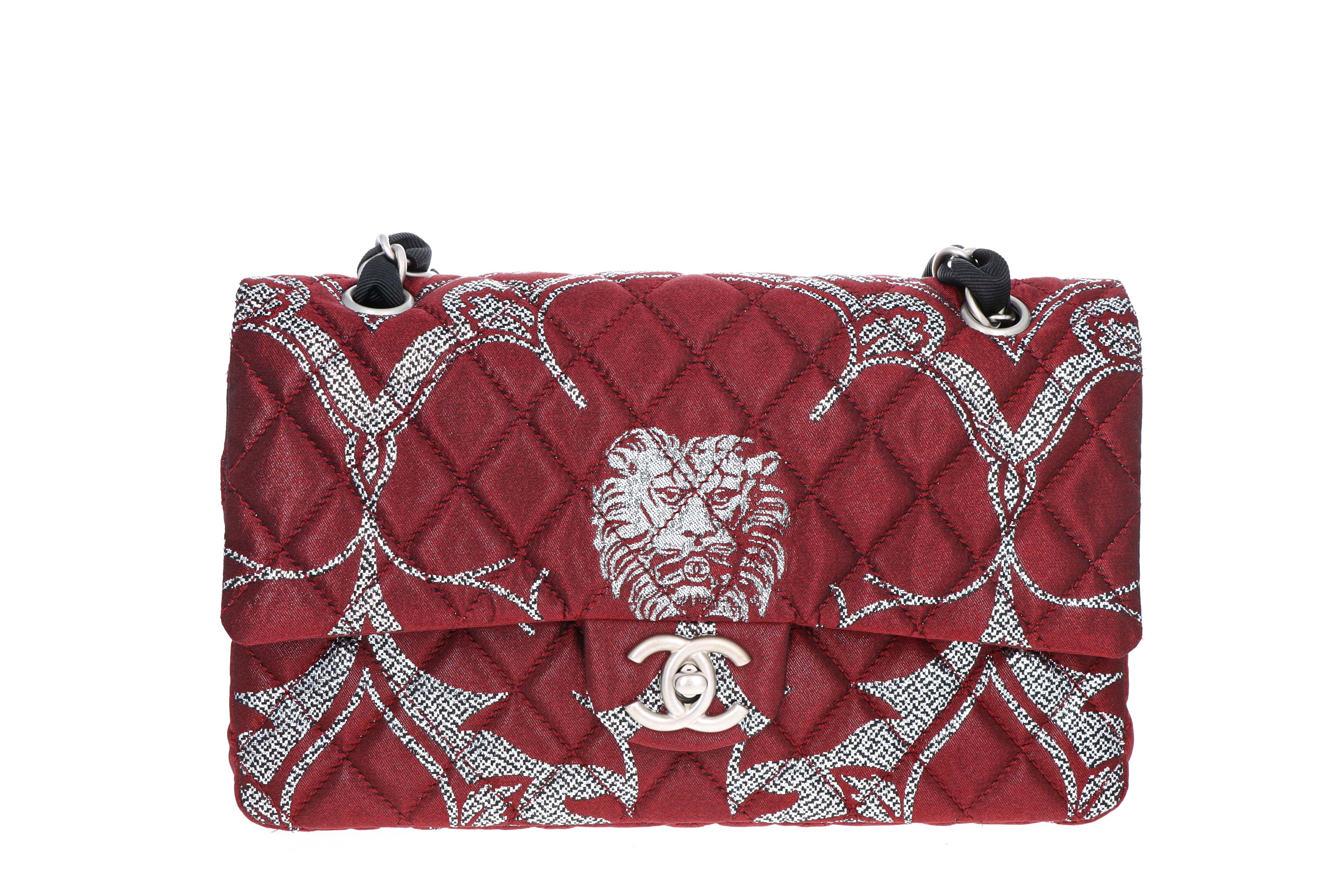 Rare Limited Edition Chanel Paris-Moscow Lion Brocade Double Flap Bag - Queen May