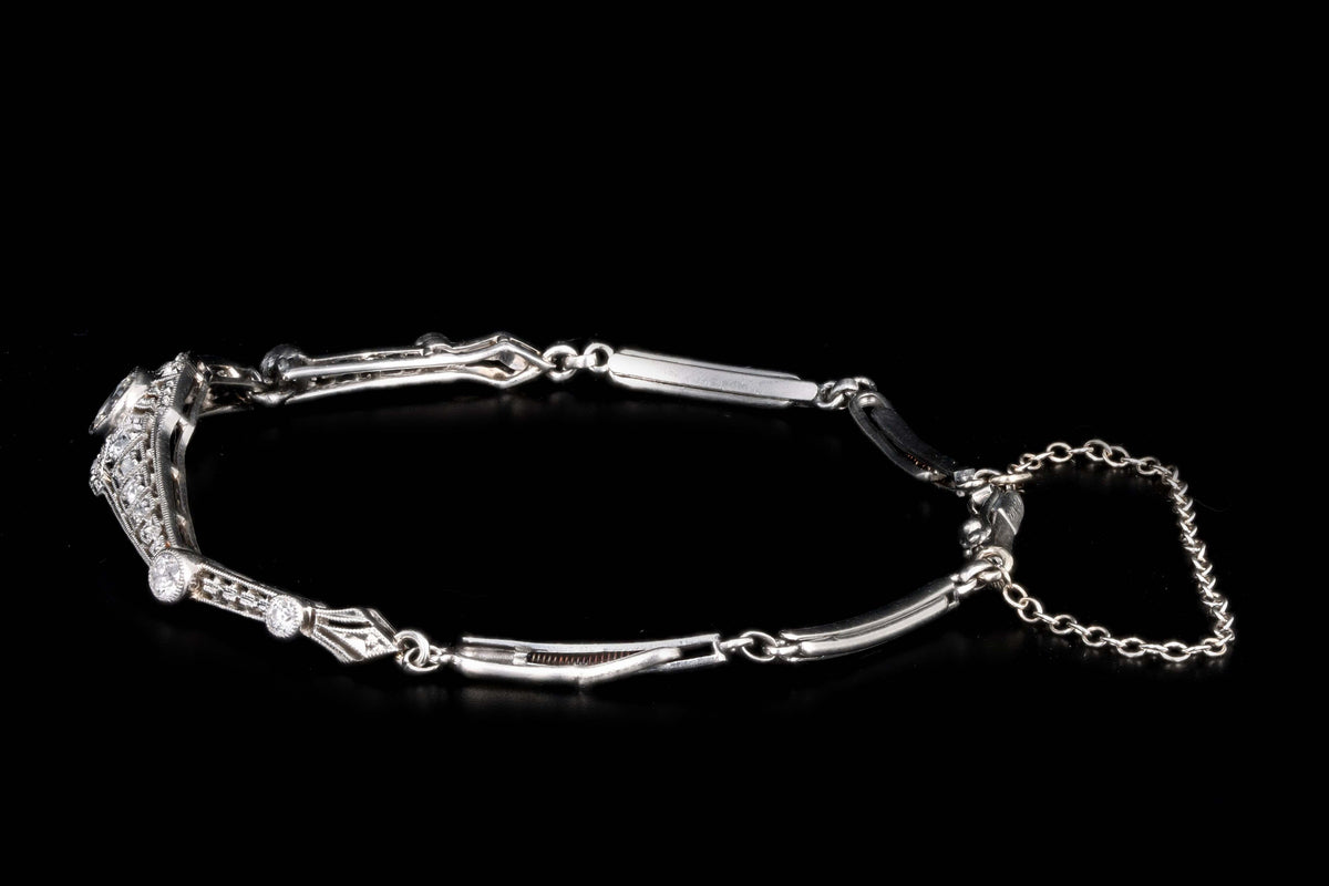 Art Deco Platinum .30 Carat Old European Cut Diamond Bracelet - Queen May