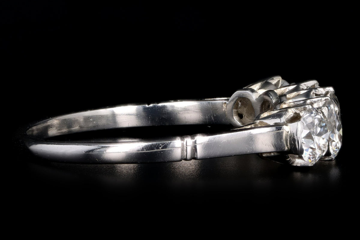 Edwardian Platinum 1.60 Carat Total Weight Old European Diamond Five Stone Band - Queen May